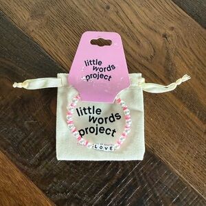 Little Words Project Pink and White Bracelet
